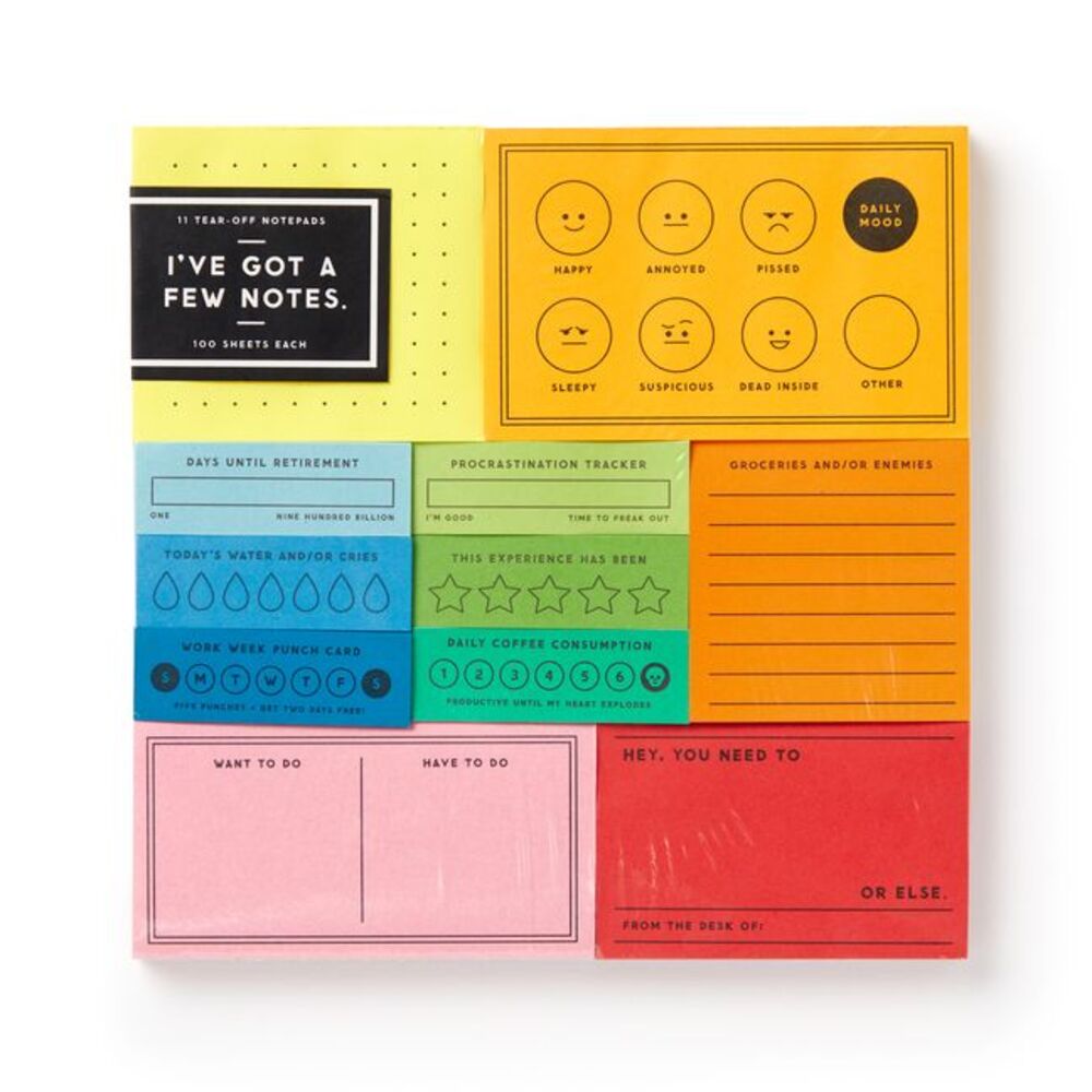 I've Got a Few Notes Tear-Off Notepad Set -- Brass Monkey